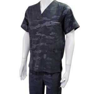 Quirúrgico para hombre modelo cuello v camuflaje